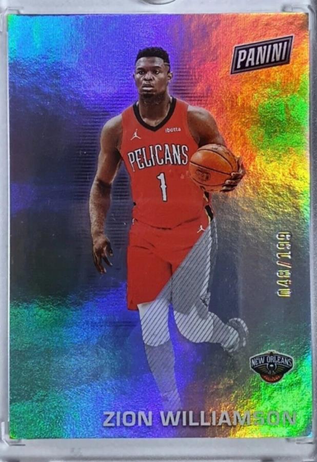 yɔi/iۏ؏tz AeB[NRC _RC [] 2022pj[j̓Vo[tHCz48/19UCIEBA\15 NBAIp[tF 2022 Panini Father's Day Silver Foil Holo 48 /199 Zion Williamson #15 NBA! Perfe