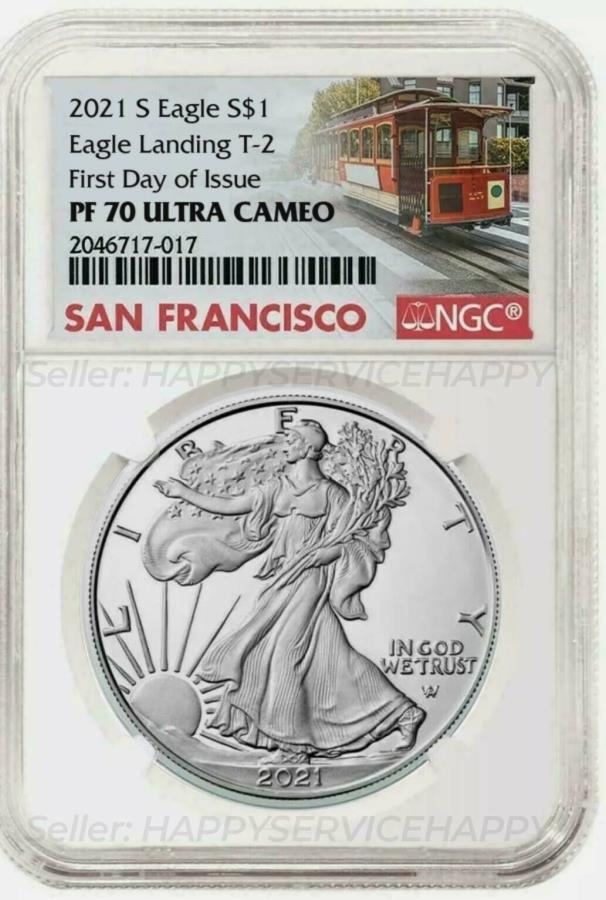 ڶ/ʼݾڽա ƥ 󥳥 [̵] 2021 SС륿2ǥNGC PF70 FDIT2ե󥷥 2021 S SILVER EAGLE TYPE 2 EAGLE LANDING NGC PF70 FDI FIRST DAY T2 SAN FRANCISCO