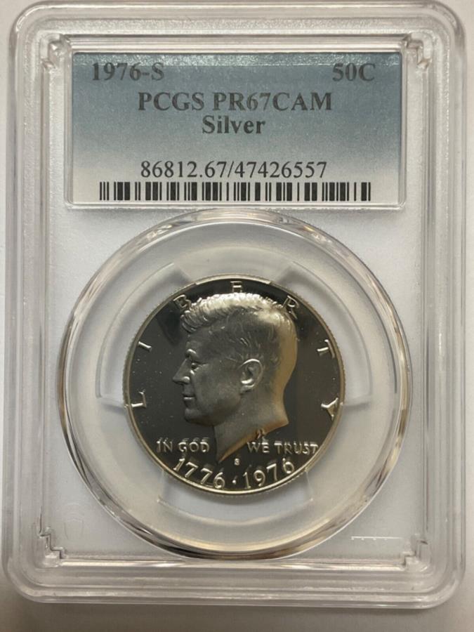 yɔi/iۏ؏tz AeB[NRC _RC [] 1976 SVo[PlfBn[t_[50C PCGS PR67J 1976 S SILVER KENNEDY HALF DOLLAR 50C PCGS PR67 CAM