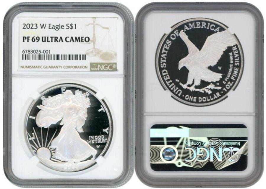  アンティークコイン モダンコイン  2023 wシルバーアメリカンイーグルS $ 1 NGC PF69ウルトラカメオブラウン 2023 W SILVER AMERICAN EAGLE S$1 NGC PF69 ULTRA CAMEO BROWN