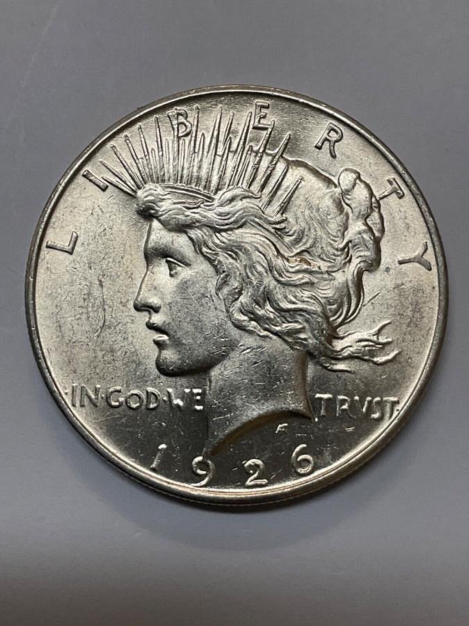 1926 d平和シルバードル$ 1 1926 D PEACE SILVER DOLLAR $1