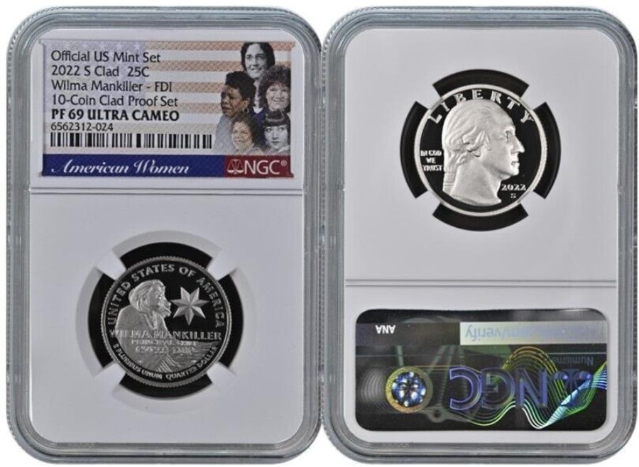 yɔi/iۏ؏tz AeB[NRC _RC [] 2022 S CLAD WILMA MANKILLER QUARTER 25C NGC PF69 ULTRA CAMEȌ 2022 S CLAD WILMA MANKILLER QUARTER 25C NGC PF69 ULTRA CAMEO FIRST DAY OF ISSUE