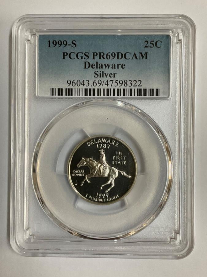 ڶ/ʼݾڽա ƥ 󥳥 [̵] 1999 SС25Cǥ饦PCGS PR69DCAM 1999 S SILVER QUARTER 25C DELAWARE PCGS PR69DCAM