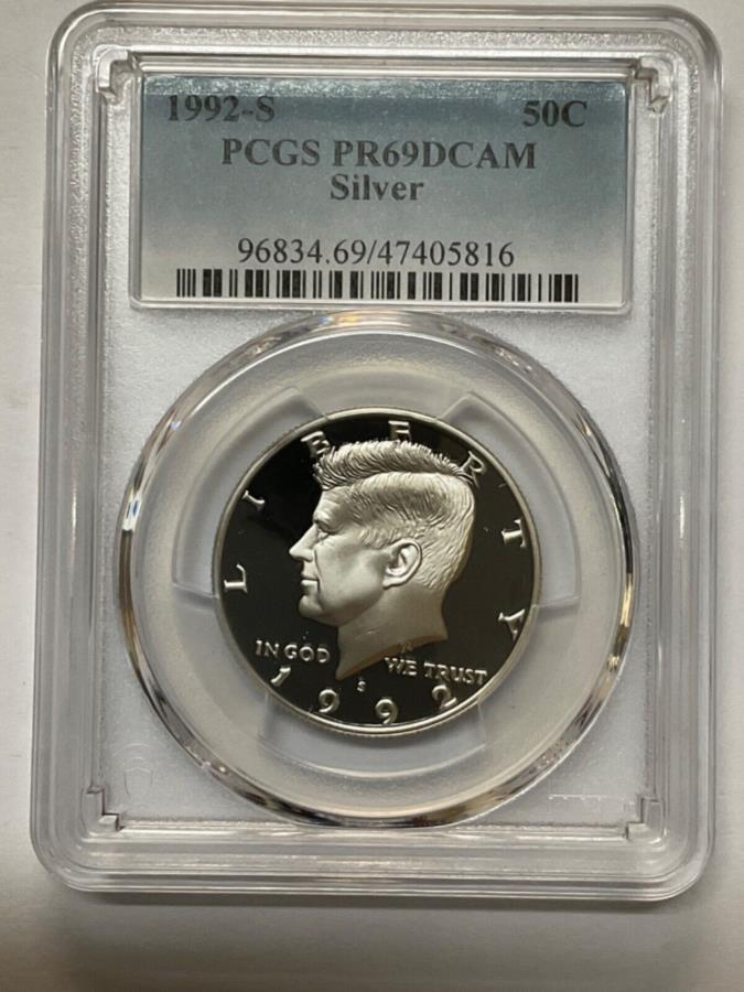 yɔi/iۏ؏tz AeB[NRC _RC [] 1992 SVo[PlfBn[t_[50C PCGS PR69DCAM 1992 S SILVER KENNEDY HALF DOLLAR 50C PCGS PR69DCAM