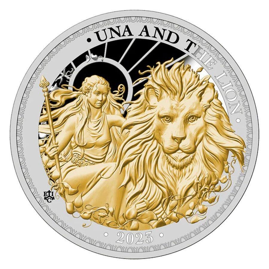 ڶ/ʼݾڽա ƥ 󥳥 [̵] 2023ȥإ?1 1󥹥СUNAThe Lion Proof w/24kt Gold Plating 2023 St. Helena ?1 1-oz Silver Una &the Lion Proof w/24kt Gold Plating