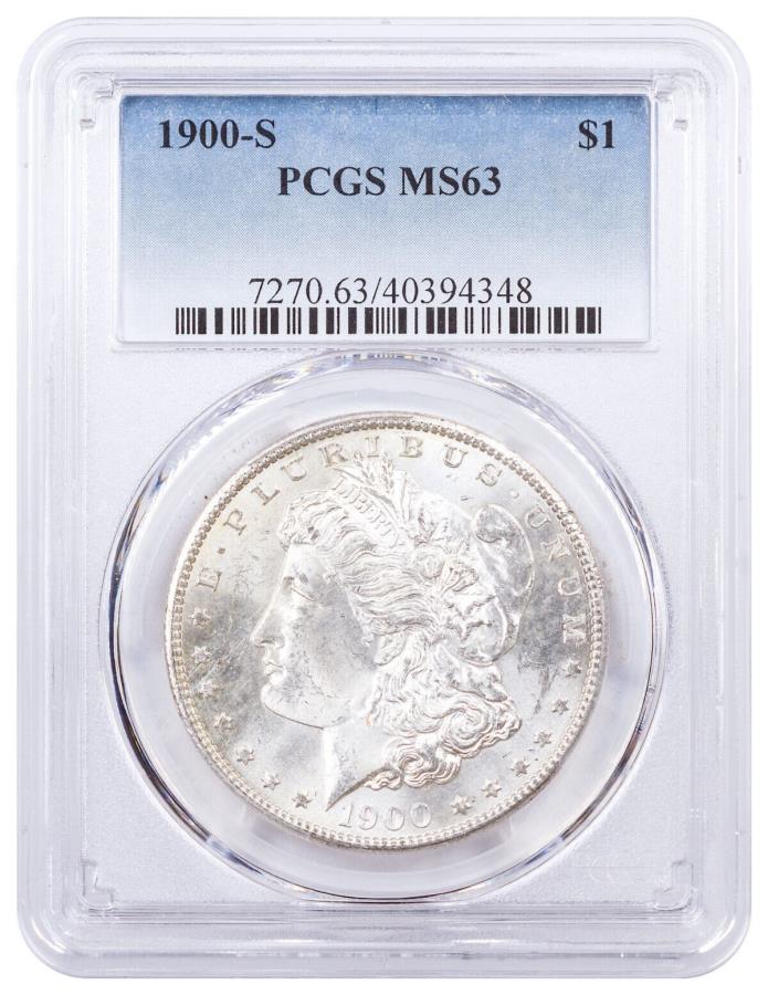 1900 S Silver Morgan Dollar PCGS MS63 1900 S Silver Morgan Dollar PCGS MS63