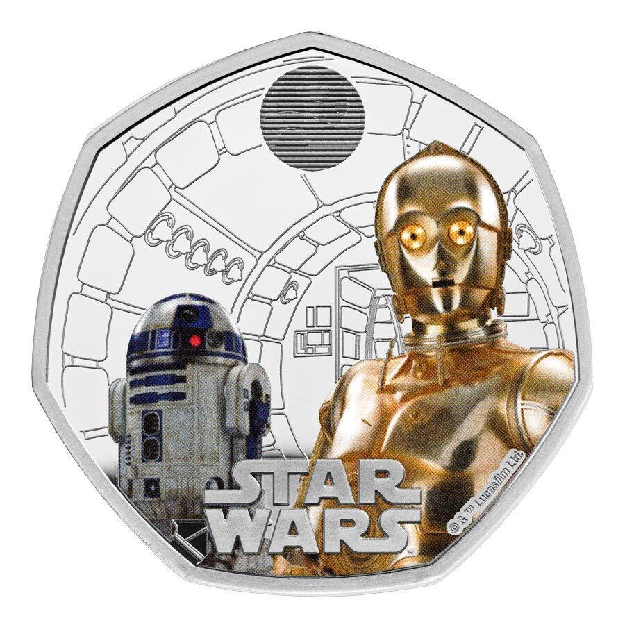 ڶ/ʼݾڽա ƥ 󥳥 [̵] ꥹ2023 50P 8 GСR2-D2C-3PO顼ץ롼 Great Britain 2023 50P 8 g Silver Star Wars R2-D2 and C-3PO Colorized Proof