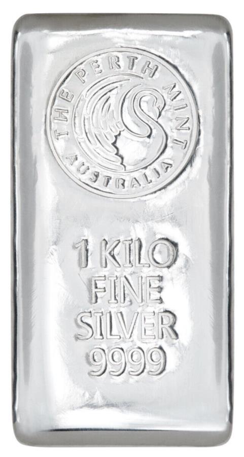  アンティークコイン モダンコイン  オーストラリアパースミント1キロシルバーキャストバージェムブ Australia Perth Mint 1 Kilo Silver Cast Bar Gem BU