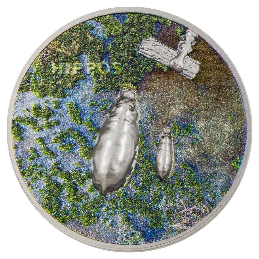 yɔi/iۏ؏tz AeB[NRC _RC [] 2023pI$ 5 1IXVo[Xvbgr[Joؖogp 2023 Palau $5 1oz Silver Split Views Hippos Proof OGP