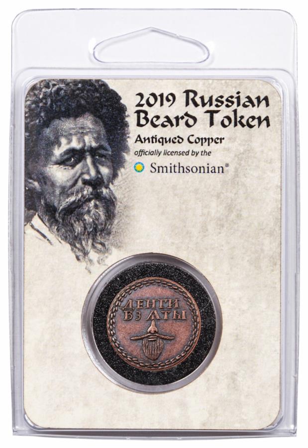 yɔi/iۏ؏tz AeB[NRC _RC [] X~\jAVÂЂg[NA`[N_bu ogp Smithsonian Russian Beard Token Copper Antiqued Medal GEM BU OGP