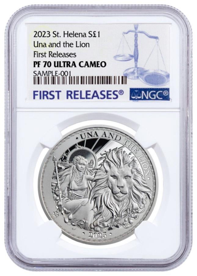 ڶ/ʼݾڽա ƥ 󥳥 [̵] 2023ȥإ?1 1󥹥СUNAȥ饤NGC PF70 UC FR 2023 St. Helena ?1 1-oz Silver Una and the Lion NGC PF70 UC FR