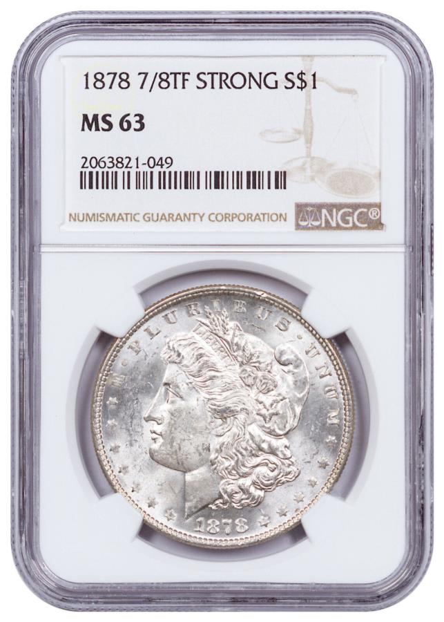 ڶ/ʼݾڽա ƥ 󥳥 [̵] 1878С7/8ơեȥ󥰥⡼顼NGC MS63 1878 Silver 7/8 Tail Feathers Strong Morgan Dollar NGC MS63