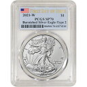 【極美品/品質保証書付】 アンティークコイン モダンコイン 送料無料 2021 W American Silver Eagle Burnished Type2 -PCGS SP70問題の初日 2021 W American Silver Eagle Burnished Type 2 - PCGS SP70 First Day of Issue