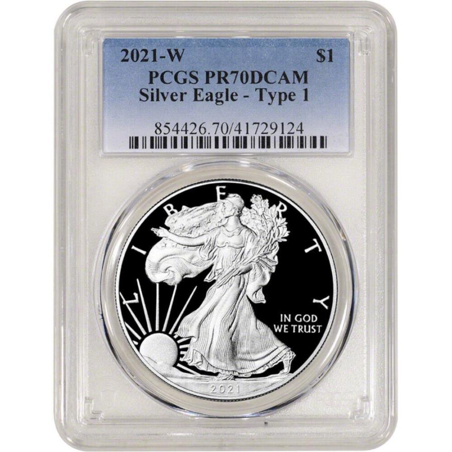 ڶ/ʼݾڽա ƥ 󥳥 [̵] 2021 W American Silver Eagle Proof Type 1 -PCGS PR70 DCAM 2021 W American Silver Eagle Proof Type 1 - PCGS PR70 DCAM