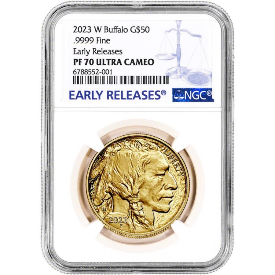 yɔi/iۏ؏tz AeB[NRC _RC [] 2023 wAJS[hobt@[v[t1IX$ 50 NGC PF70 UCAMA[[[X 2023 W American Gold Buffalo Proof 1 oz $50 NGC PF70 UCAM Early Releases