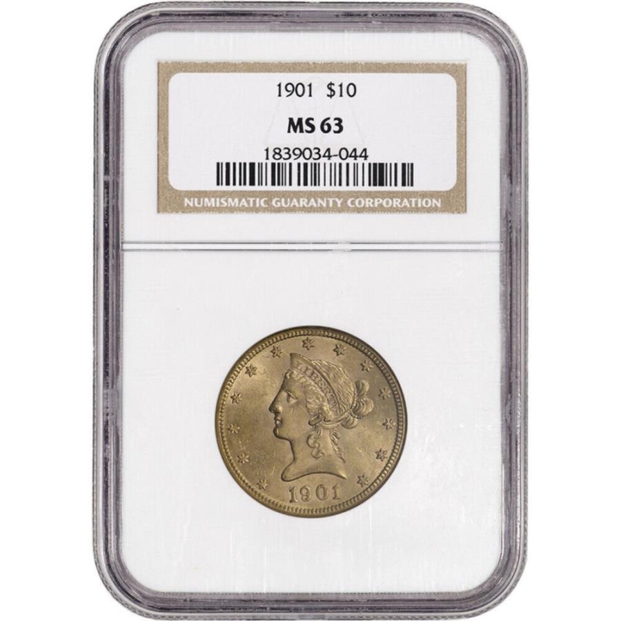 yɔi/iۏ؏tz AeB[NRC _RC [] USS[h$ 10oeBwbhC[O-NGCMS63-_ȓt US Gold $10 Liberty Head Eagle - NGC MS63 - Random Date