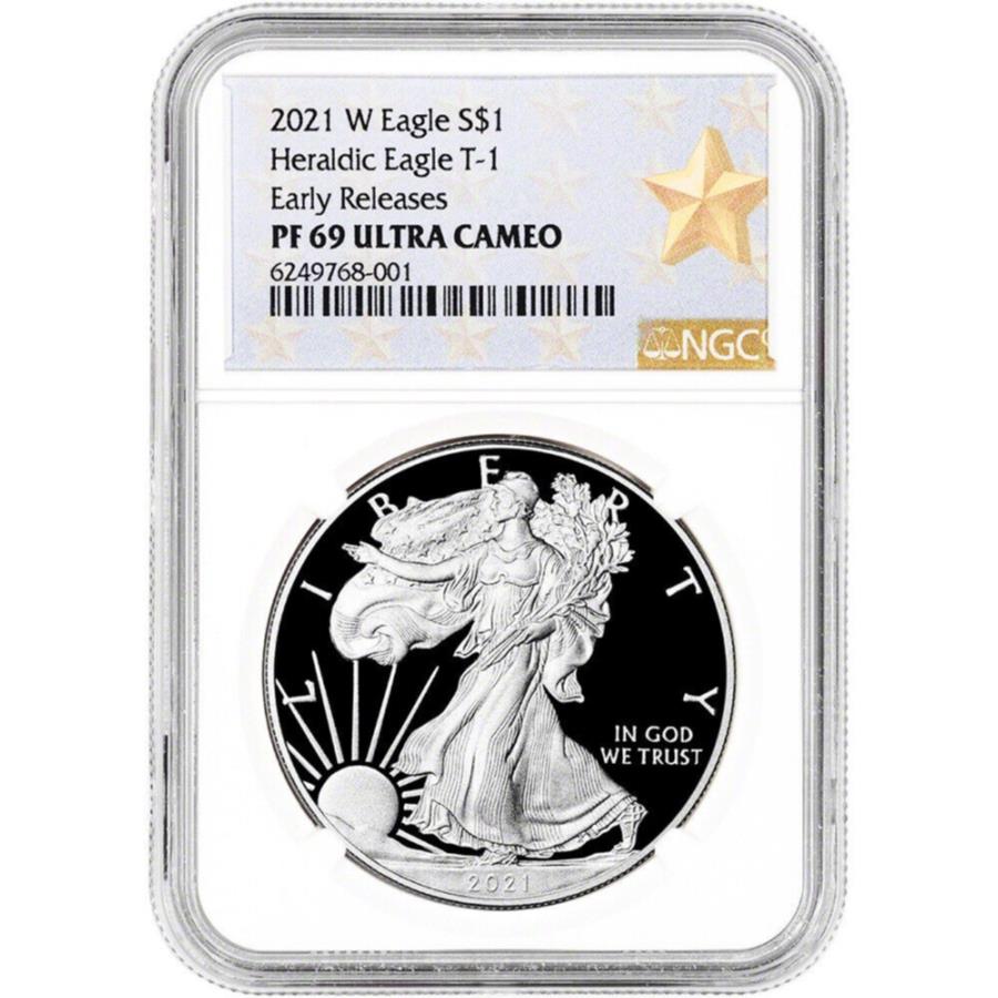 yɔi/iۏ؏tz AeB[NRC _RC [] 2021 W American Silver Eagle Proof Type 1 NGC PF69 UCAMA[[[XWPX^[ 2021 W American Silver Eagle Proof Type 1 NGC PF69 UCAM Early Releases WP Star