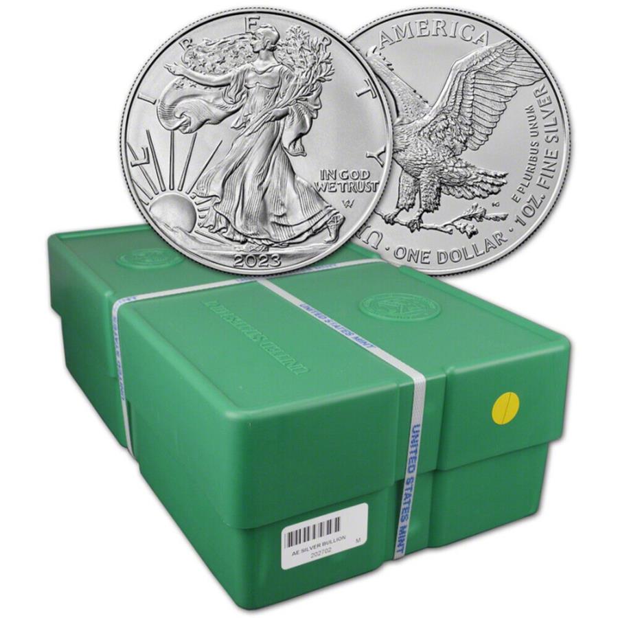 ڶ/ʼݾڽա ƥ 󥳥 [̵] 2023ꥫ󥷥С1$ 1 -bu-̩줿500󥹥ܥå 2023 American Silver Eagle 1 oz $1 - BU - Sealed 500 Coin Monst...