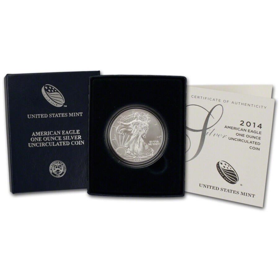  アンティークコイン モダンコイン  2014-W American Silver Eagle Concirculated Collectors Burnised Coin 2014-W American Silver Eagle Uncirculated Collectors Burnished Coin
