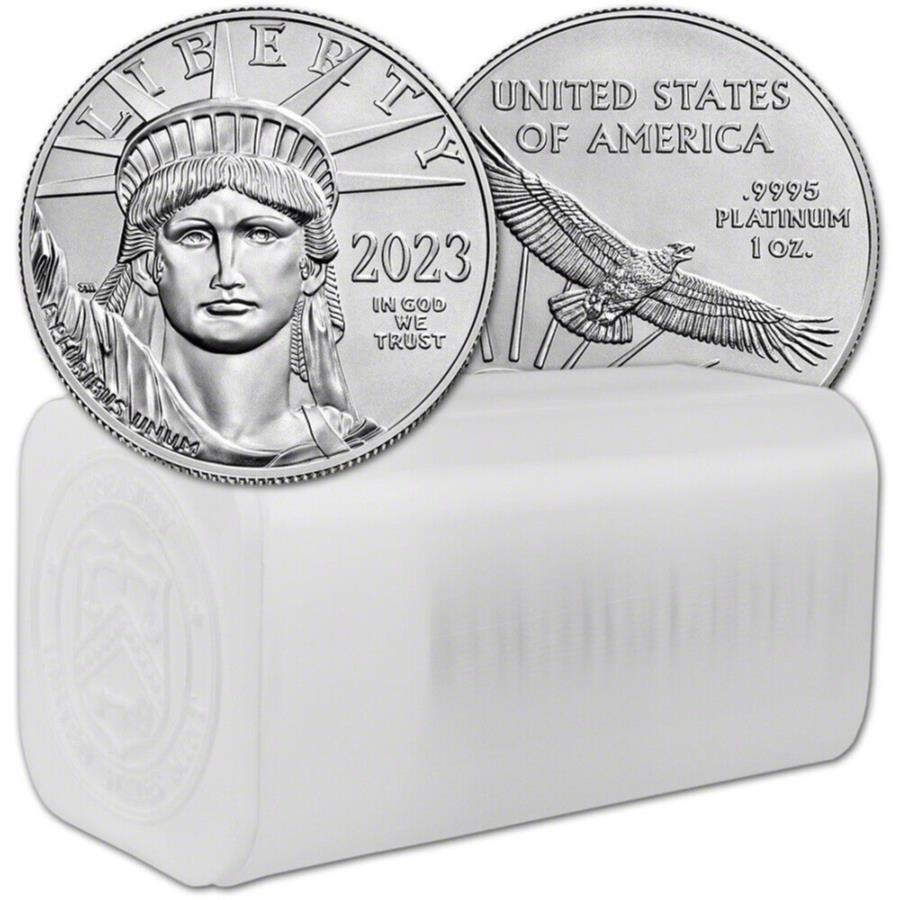 【極美品/品質保証書付】 アンティークコイン モダンコイン [送料無料] 2023アメリカのプラチナイーグル1オンス$ 100-1ロール20 20 buコインミントチューブ 2023 American Platinum Eagle 1 oz $100 - 1 Roll Twenty 20 BU Coins in Mint Tube