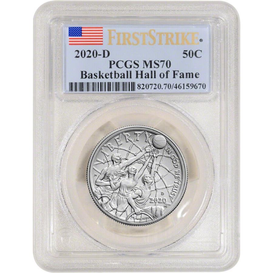 ڶ/ʼݾڽա ƥ 󥳥 [̵] 2020 D USХåȥܡ뵭ǰBUϡե顼PCGSMS70եȥȥ饤 2020 D US Basketball Commemorative BU Half Dollar PCGS MS70 First Strike