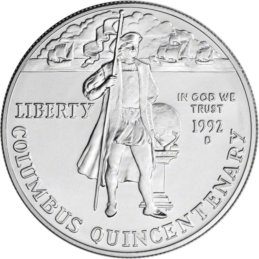 yɔi/iۏ؏tz AeB[NRC _RC [] 1992 D USRoXLOBUVo[_[ - JvZ̃RC 1992 D US Columbus Commemorative BU Silver Dollar - Coin in Capsule