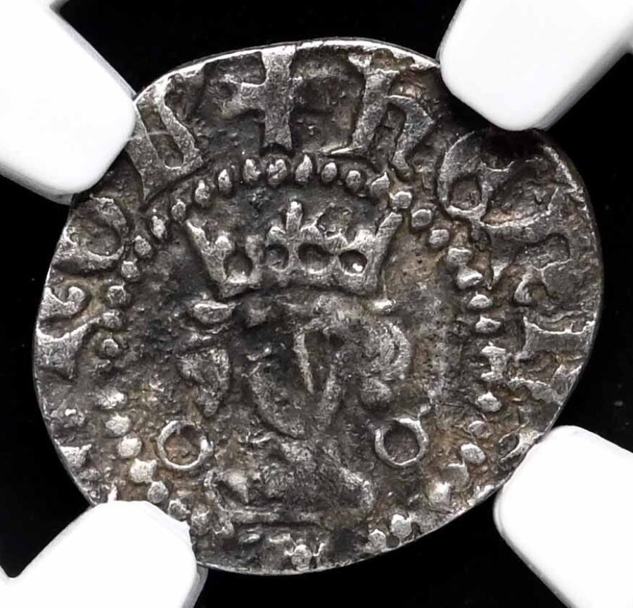  アンティークコイン モダンコイン  イングランド。ヘンリー6世。 1422-1461。シルバーハーフペニー、カレー、S-1849、NGC XF45 ENGLAND. Henry VI. 1422-1461. Silver Halfpenny, Calais, S-1849, NGC XF45