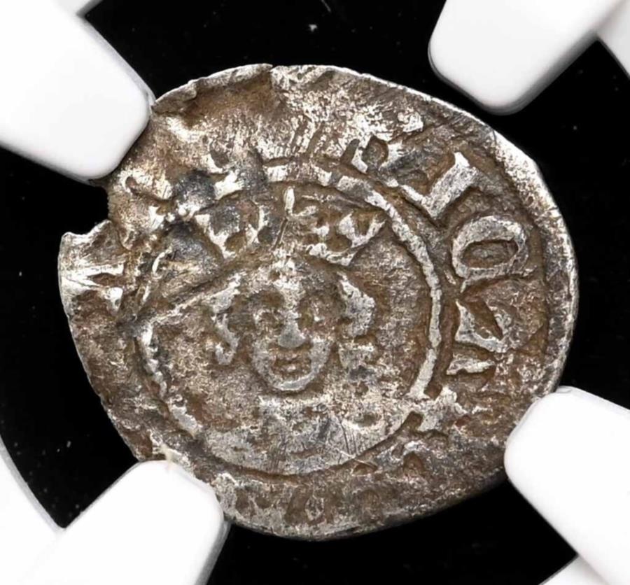  アンティークコイン モダンコイン  イングランド。リチャード2世。 1377-1399。 Hammered Silver Halfpenny、S-1698、NGC VFディテール ENGLAND. Richard II. 1377-1399. Hammered Silver Halfpenny, S-1698, NGC VF Detail