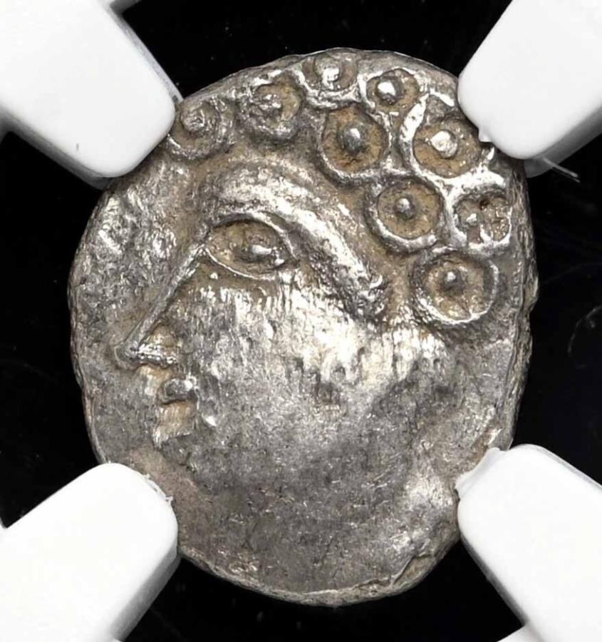 yɔi/iۏ؏tz AeB[NRC _RC [] ZgZgBXpiCBIO1IBVo[LiEXANGC VF CELTIC GAUL, Central. Sequani. 1st Century BC. Silver Quinarius, NGC VF