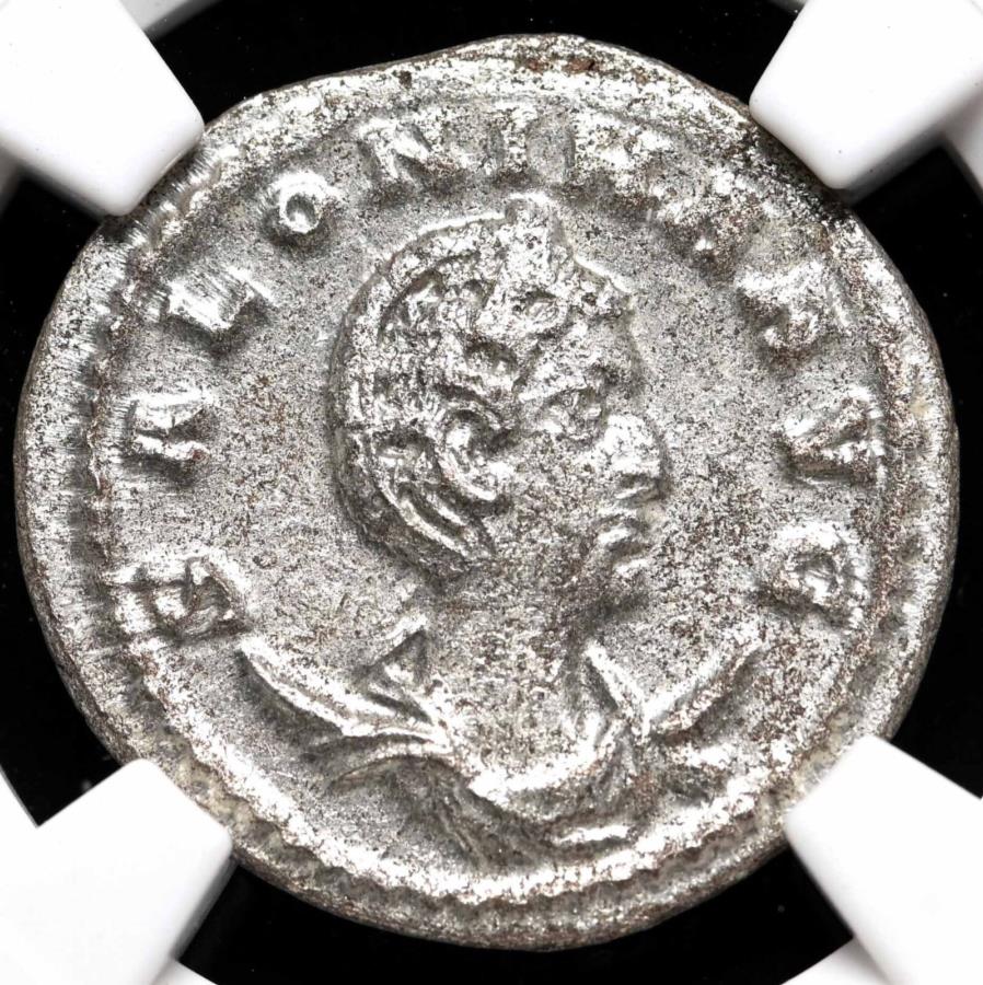 yɔi/iۏ؏tz AeB[NRC _RC [] TjiAL254-268B NGC AUAKGGkX̍ȁAVo[AgjjAjA Salonina, AD 254-268. Silver Antoninianus, Wife of Gallienus, NGC AU