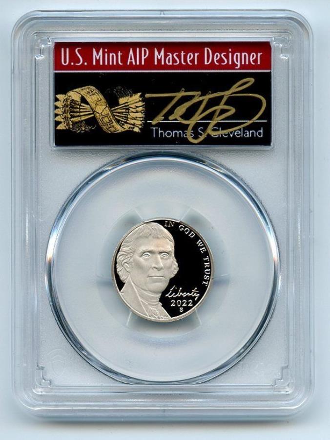 2022 S 5CジェファーソンニッケルPCGS PR70DCAMファーストストライクトーマスクリーブランドアロー 2022 S 5C Jefferson Nickel PCGS PR70DCAM First Strike Thomas Cleveland Arrows