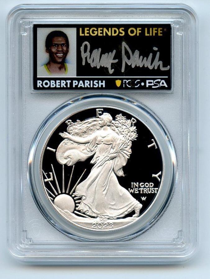 yɔi/iۏ؏tz AeB[NRC _RC [] 2023 w $ 1ؖVo[C[OPCGS PR70DCAM FDOI Legends of Life Robert Parish 2023 W $1 Proof Silver Eagle PCGS PR70DCAM FDOI Legends of Life Robert Parish