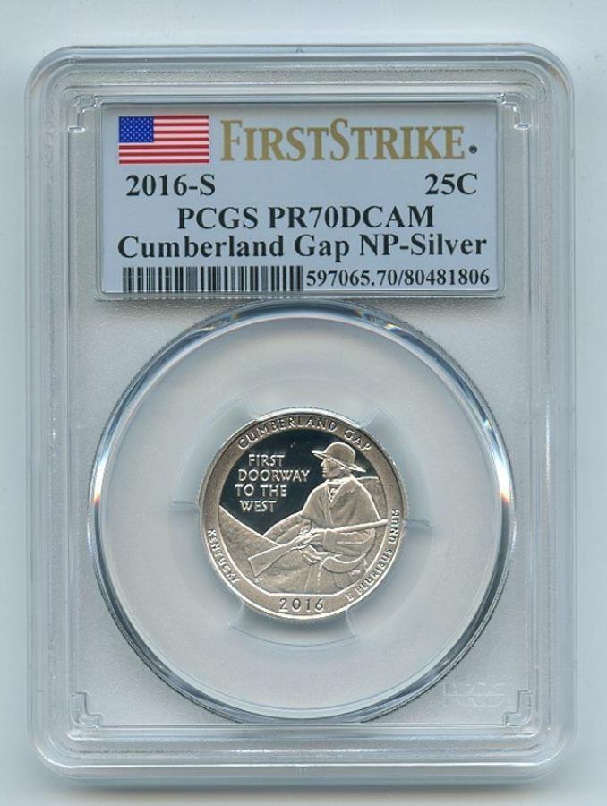 yɔi/iۏ؏tz AeB[NRC _RC [] 2016 S 25CVo[Jo[hMbvNH[^[PCGS PR70DCAMt@[XgXgCN 2016 S 25C Silver Cumberland Gap Quarter PCGS PR70DCAM First Strike