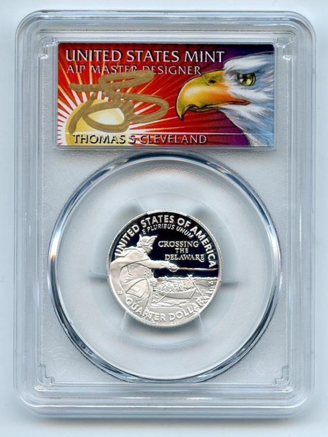 yɔi/iۏ؏tz AeB[NRC _RC [] 2021 S 25CVo[NbVOfEFANH[^[PCGS PR70DCAM FSN[uhC[O 2021 S 25C Silver Crossing the Delaware Quarter PCGS PR70DCAM FS Cleveland Eagle