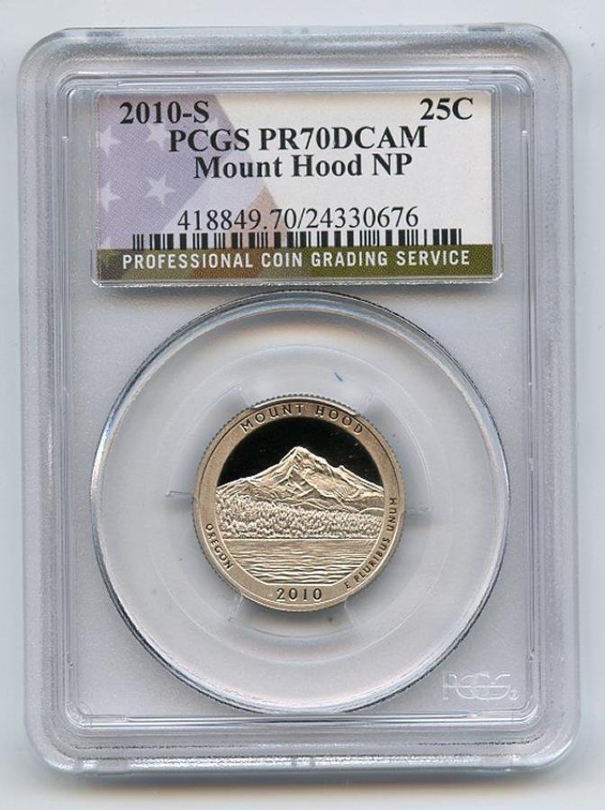  アンティークコイン モダンコイン  2010 S 25c Clad Mount Hood Quarter PCGS PR70DCAM 2010 S 25C Clad Mount Hood Quarter PCGS PR70DCAM