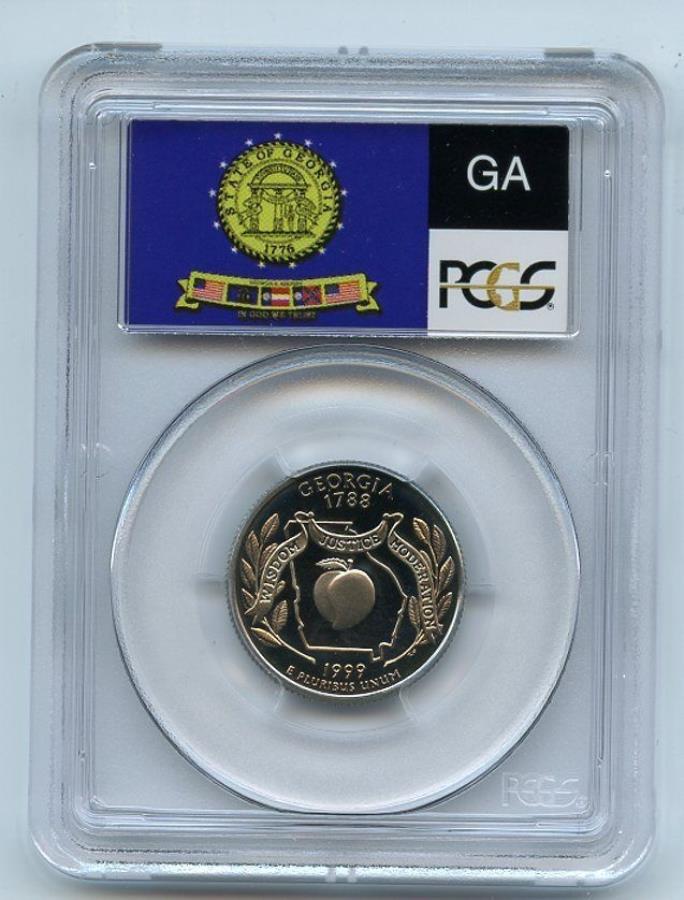 yɔi/iۏ؏tz AeB[NRC _RC [] 1999 S 25CNbhW[WANH[^[PCGS PR69DCAM 1999 S 25C Clad Georgia Quarter PCGS PR69DCAM