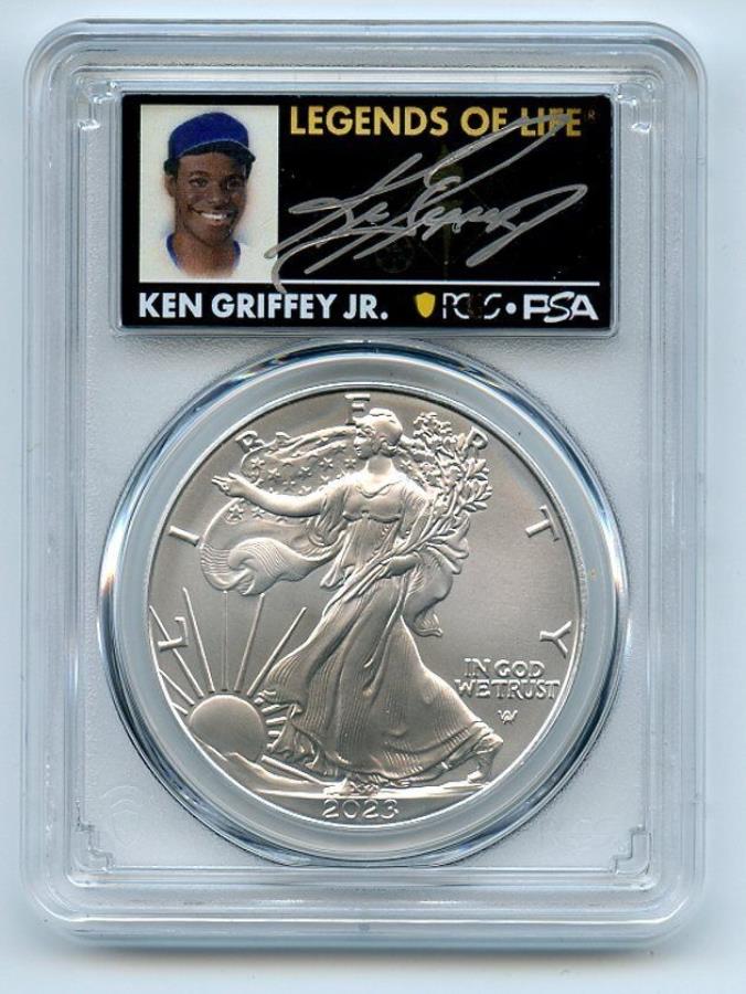 yɔi/iۏ؏tz AeB[NRC _RC [] 2023 $ 1AJVo[C[O1IXPCGS MS70 FDOI LEGENEDS OF LIFE KEN GRIFFEY JR 2023 $1 American Silver Eagle 1oz PCGS MS70 FDOI Legends of Life Ken Griffey Jr