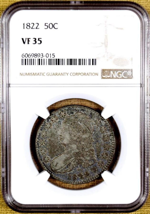 ڶ/ʼݾڽա ƥ 󥳥 [̵] 1822 O-105 NGC VF35ХȾɥ 1822 O-105 NGC VF35 Bust Half Dollar