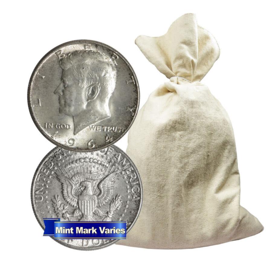 yɔi/iۏ؏tz AeB[NRC _RC [] 200?100h̊zʊz̑90Vo[PlfBh Bag of 200 - $100 Face Value Full Dates 90% Silver Kennedy Half Dollars