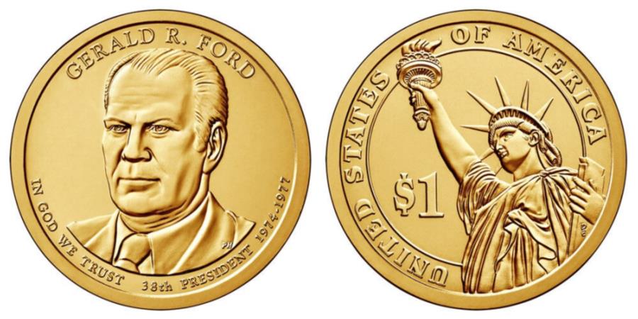 ڶ/ʼݾڽա ƥ 󥳥 [̵] 2016 Dɥե1ɥ륳ƹߥȥޥ͡ 2016 D Gerald Ford Presidential One Dollar Coin U.S. Mint Coin Money Coins