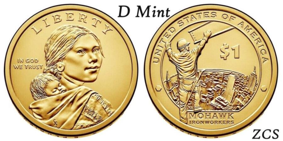  アンティークコイン モダンコイン  2015 Dネイティブアメリカンインディアンドル米国ミントコインモホーク鉄労働者コイン 2015 D Native American Indian Dollar U.S. Mint Coin Mohawk Iron workers Coins