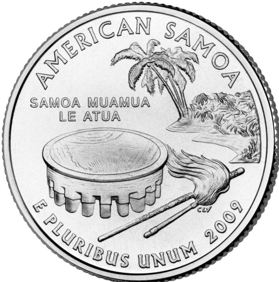  アンティークコイン モダンコイン  2009フィラデルフィアアメリカサモア米国領土コイン米国ミントコインクォーター 2009 Philadelphia America Samoa US Territories Coin U.S. Mint Coins Quarter