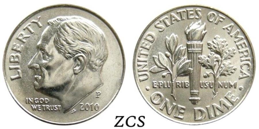 2010 P Roosevelt Dime Choice Bu Un-Circulated0セントコイン 2010 P ROOSEVELT DIME choice BU Un-circulated 0 Cents Coin