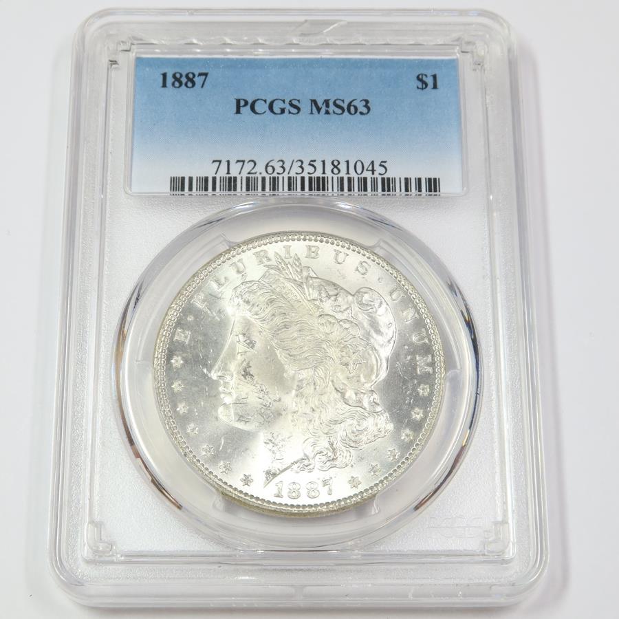 yɔi/iۏ؏tz AeB[NRC _RC [] 1887 P PCGS MS63 |Vo[[K_[ - $ 1 US COIN44071B 1887 P PCGS MS63 | Silver Morgan Dollar - $1 US Coin #44071B