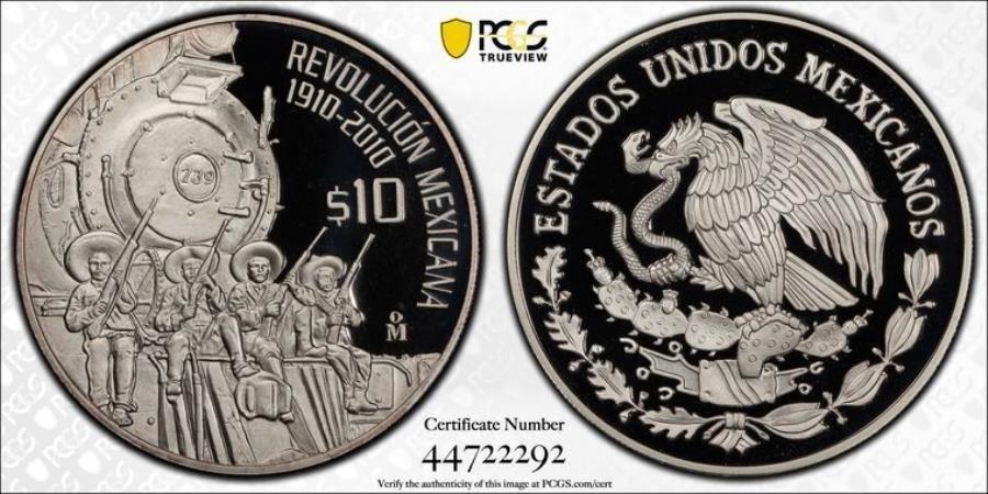  アンティークコイン モダンコイン  2010 MO PCGS PR69 DCAM |メキシコ - 革命家10ペソコイン＃40235V 2010 Mo PCGS PR69 DCAM | MEXICO - Revolutionaries 10 Peso Coin #40235V