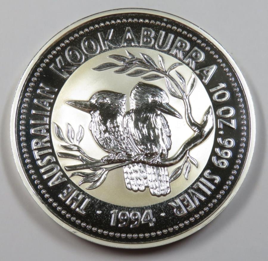 ڶ/ʼݾڽա ƥ 󥳥 [̵] 1994ȥꥢ| 10󥹥ССץ롼Kookaburra- $ 10ɥ륳33589W 1994 AUSTRALIA | 10oz Silver Reverse Proof Kookaburra - $10 Dollar Coin #33589W