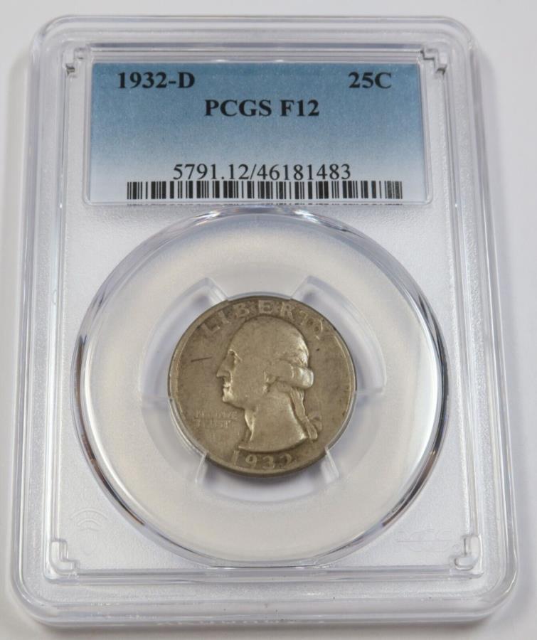 ڶ/ʼݾڽա ƥ 󥳥 [̵] 1932 D PCGS F12 |С亮ȥ󥯥-25C US42212A 1932 D PCGS F12 | SILVER Washington Quarter - 25c US Coin #42212A