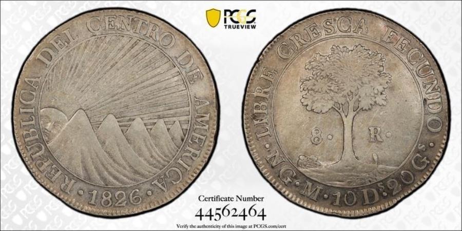 ڶ/ʼݾڽա ƥ 󥳥 [̵] 1826 Ng M PCGS XF40 |ꥫ¹ - С8쥢43077A 1826 NG M PCGS XF40 | CENTRAL AMERICAN REPUBLIC - Silver 8 Reales Coin #43077A