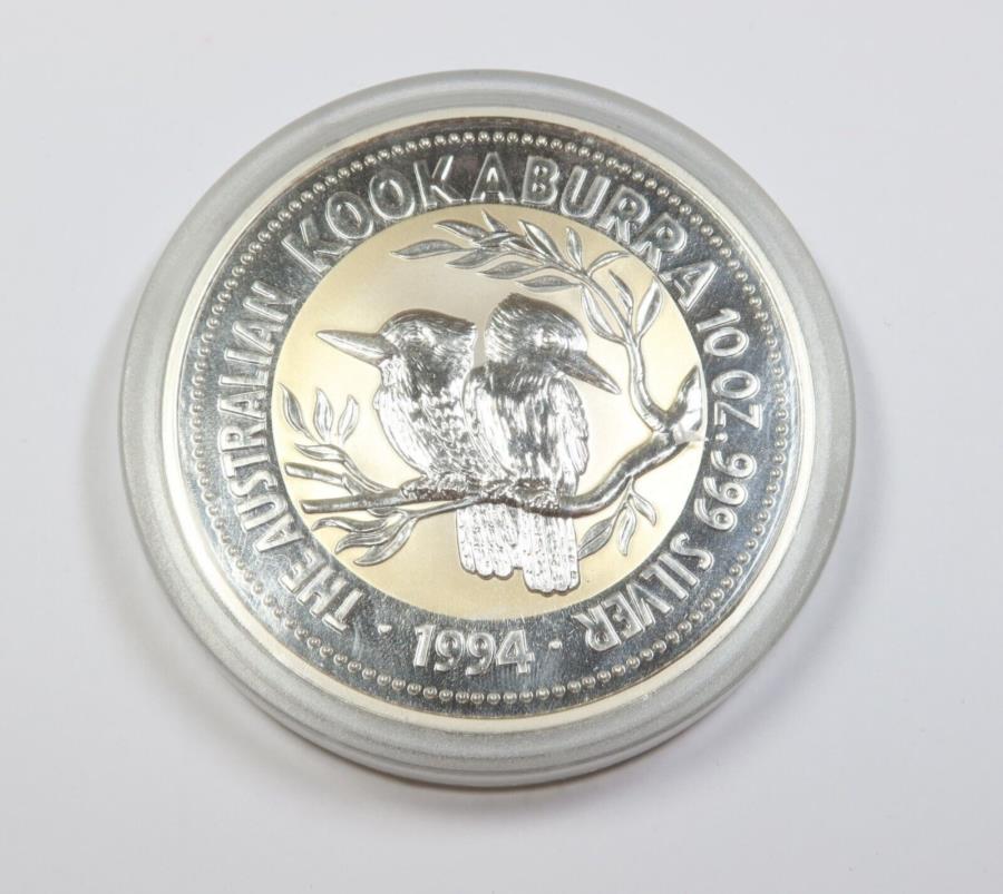 ڶ/ʼݾڽա ƥ 󥳥 [̵] 1994ȥꥢ| 10󥹥ССץ롼Kookaburra- $ 10ɥ륳39483C 1994 AUSTRALIA | 10oz Silver Reverse Proof Kookaburra - $10 Dollar Coin #39483C