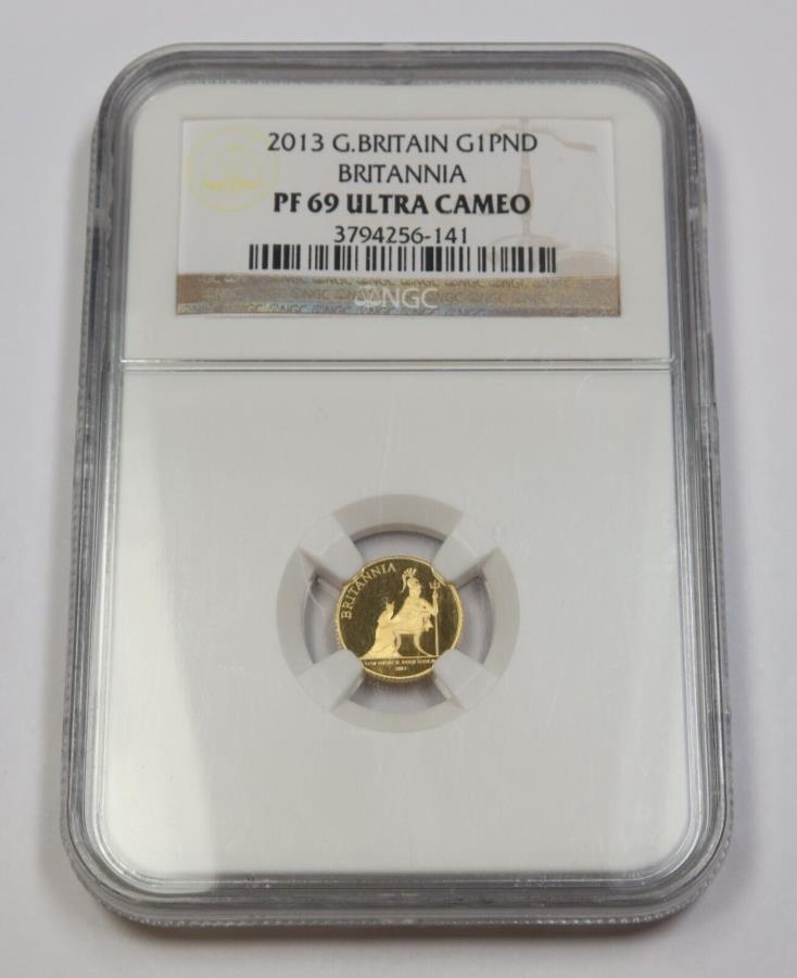 yɔi/iۏ؏tz AeB[NRC _RC [] 2013 NGC PF69 UCAM |CMX - 1/20IXS[hu^jA1|hRC39753B 2013 NGC PF69 UCAM | GREAT BRITAIN - 1/20 oz Gold Britannia 1 Pound Coin #39753B